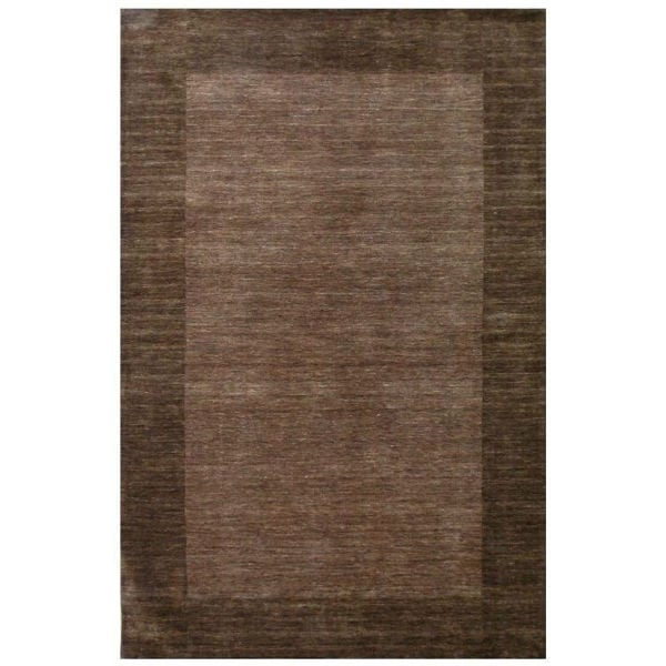 Chocolate Brown Hand-Tufted Transitional Wool Rug