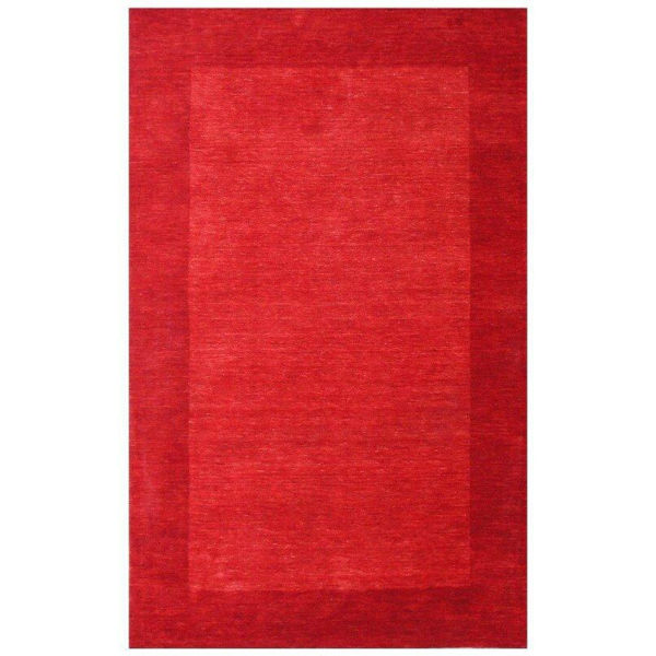 Picture of Cranberry Red Hand-Tufted Transitional Wool Rug