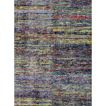 Multi-Colored Hand-Woven Contemporary Wool Dhurries Rug