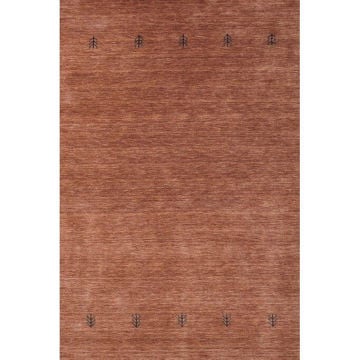 Terra Cotta Hand-Knotted Southwestern Wool Rug