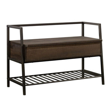 North Avenue Storage Bench - Smoked Oak