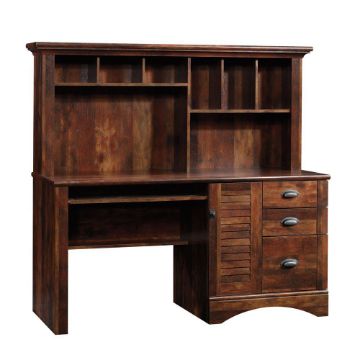 Harbor View Computer Desk With Hutch - Curado Cherry