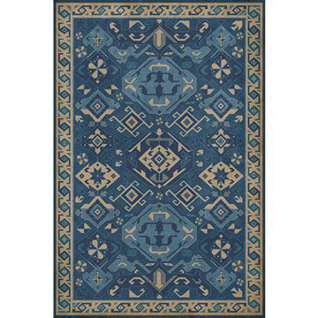Picture of Williamsurg Indigo Traditional - Vinyl Floorcloth