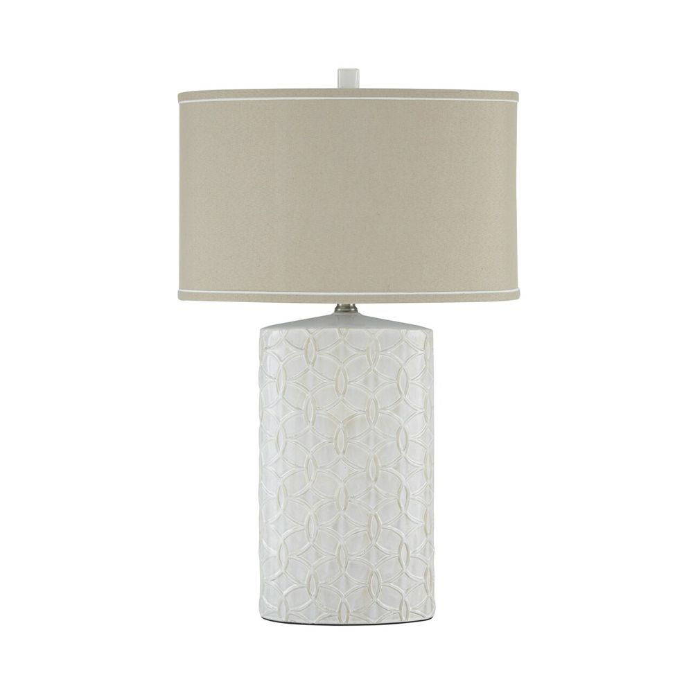 antique white table lamp