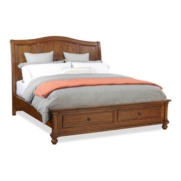 Austin Sleigh Storage Bed - Whiskey Brown