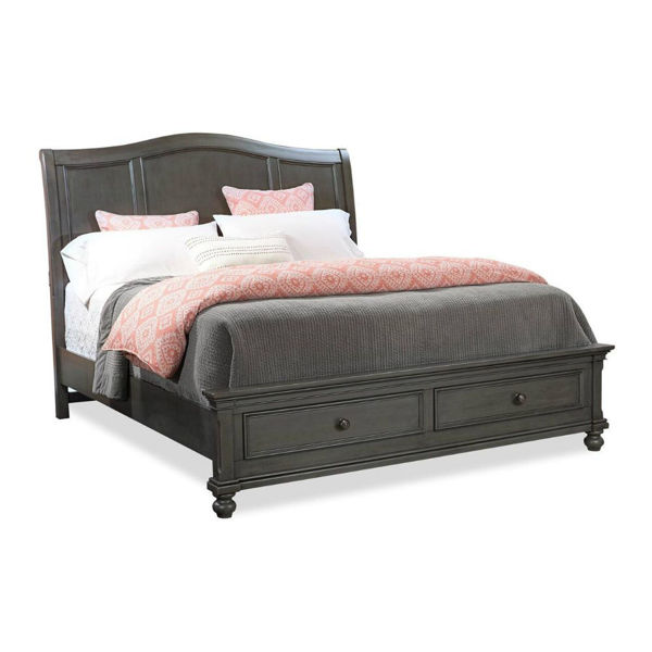 Austin Sleigh Storage Bed - Peppercorn