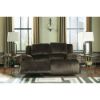 Cibola Reclining Loveseat - Chocolate - Front - Lifestyle