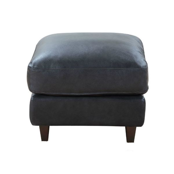Picture of Trieste Leather Ottoman - Gray