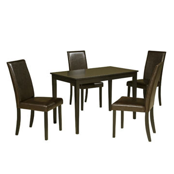 Aspen 5-Piece Dining Set - Dark Brown