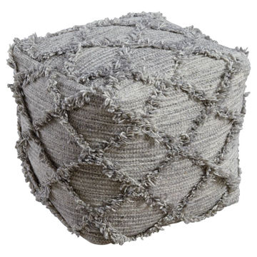 Adelphie Pouf - Natural/Gray