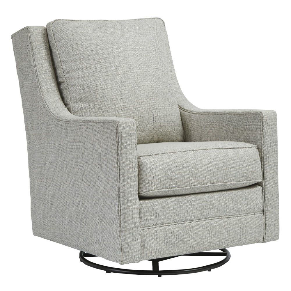 white swivel glider chair