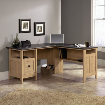August Hill L-Desk Dover Oak