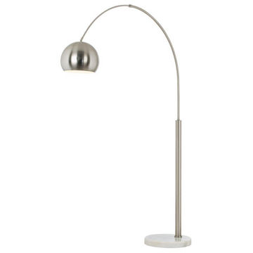 Basque Floor Arc Lamp - Nickel