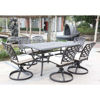 Paseo 7-Piece Outdoor Dining Set With Swivel Chairs - Lifestyle