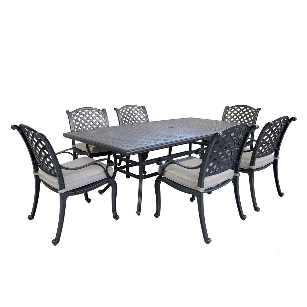 Silver Outdoor 7 Piece Dining Set With Six Arm Chairs American Home Furniture And Mattress Albuquerque Santa Fe Farmington Nm - Cover For Patio Table And Six Chairs Silver Outdoor 7 Piece Dining Set With Six Arm Chairs American Home Furniture And Mattress Albuquerque Santa Fe Farmington Nm - Cover For Patio Table And Six Chairs