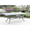 Silver Outdoor Rectangular Dining Table - Lifestyle