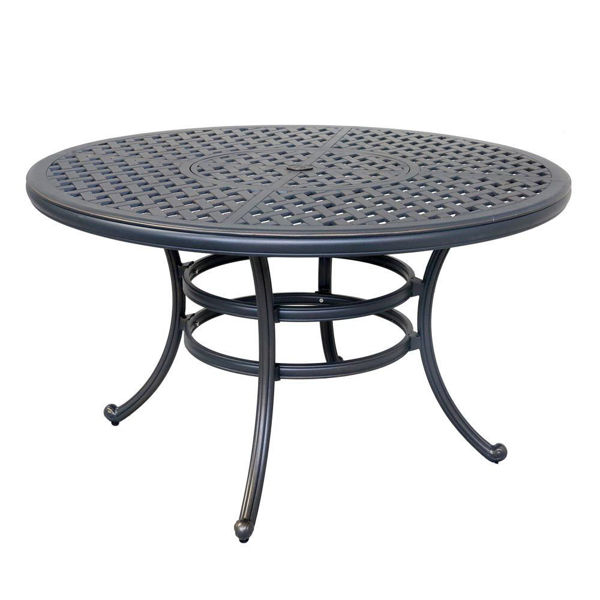 Silver Outdoor Round Dining Table