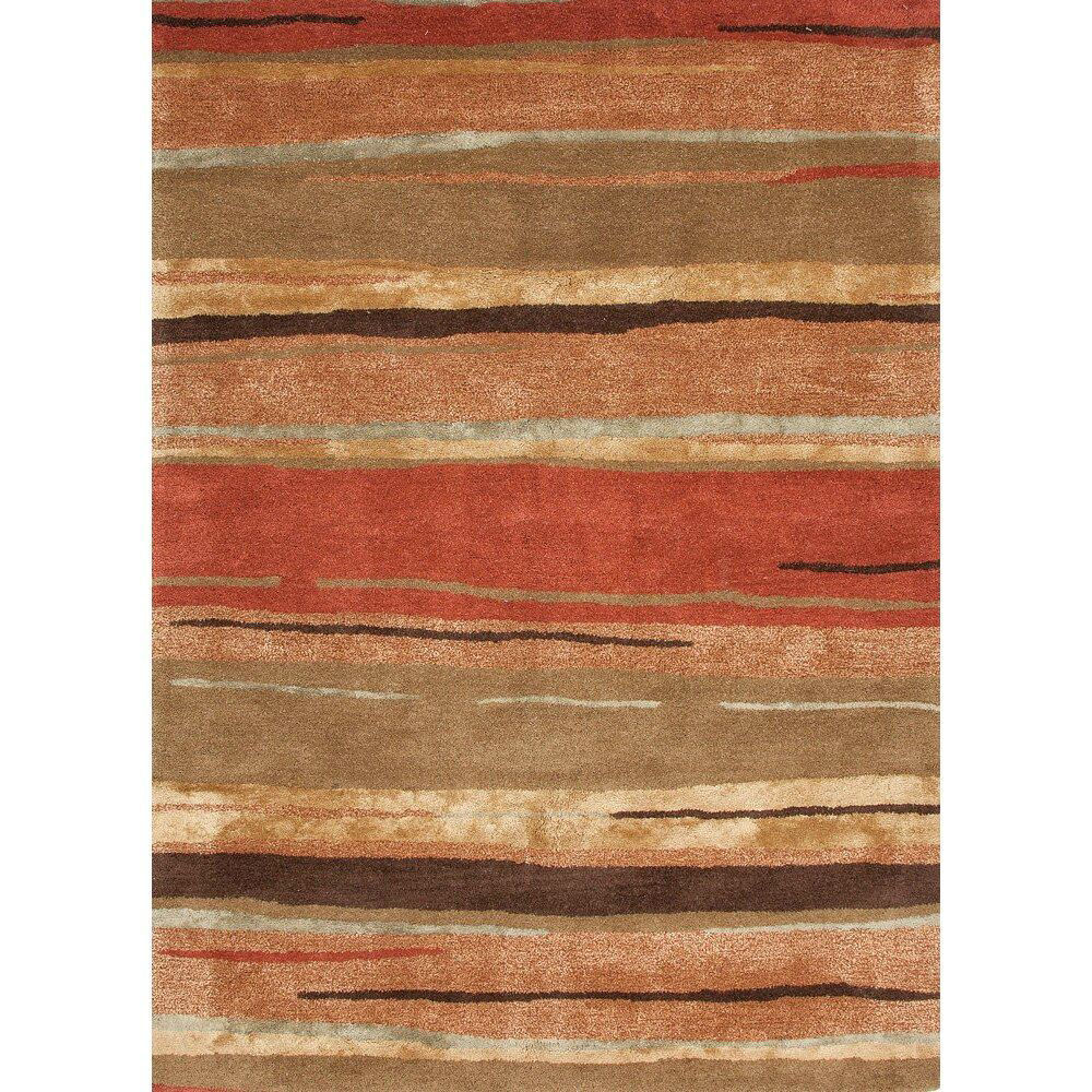Brown Transitional Hand Tufted Wool Rug, Hand Tufted Wool Rug