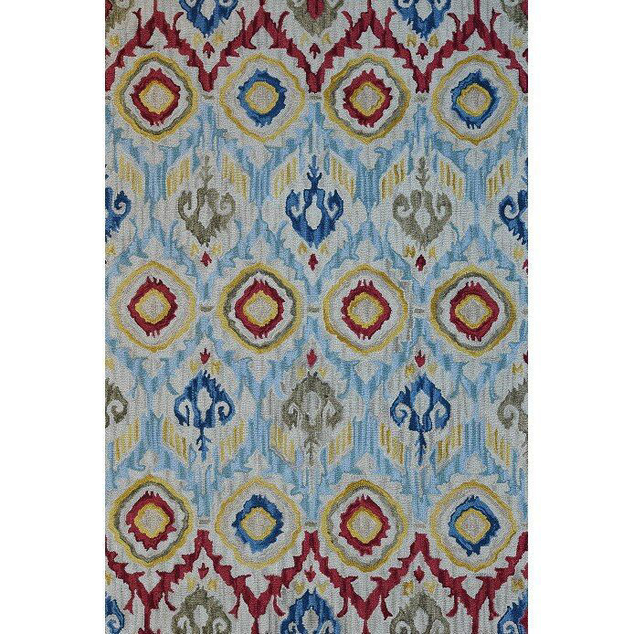 Sky Blue And Multi Colored Hand Tufted, Southwest Rugs Albuquerque