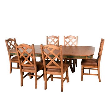 Sedona 7-Piece Dining With Six Double Crossback Chair