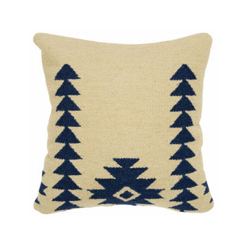 KILIM WHITE BLUE PILLOW