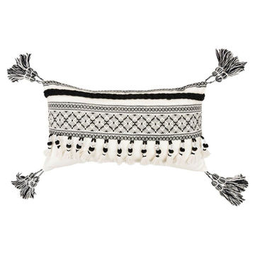Southwestern Black and White Lumbar Pillow