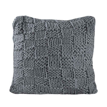 Picture of Chess Knit Euro Sham - Slate