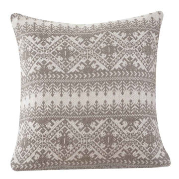 Picture of Fair Isle Knit Euro Sham - Taupe
