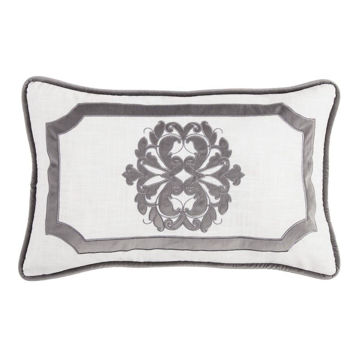 Picture of Madison Oblong Linen Pillow - Gray