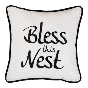 Picture of Blackberry Bless The Nest Embroidery Pillow