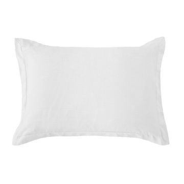 Picture of Hera Washed Linen Tailored Sham - White - King