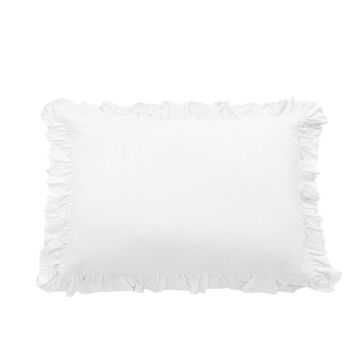 Picture of Lily Washed Linen Ruffled Sham - White - Standard