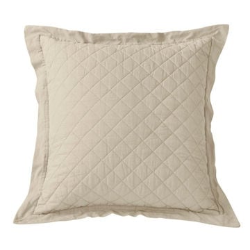 Picture of Diamond Linen Quilt Euro Sham - Tan