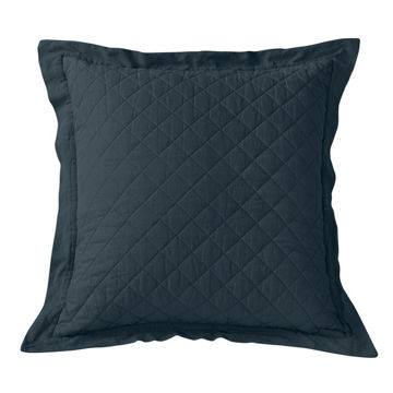 Picture of Diamond Linen Quilt Euro Sham - Navy