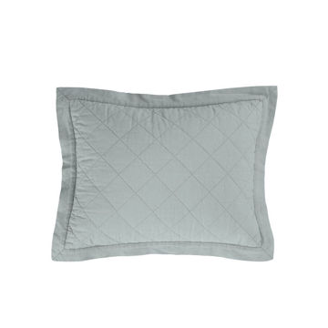 Picture of Diamond Linen Quilted Boudoir Pillow - Seaglass