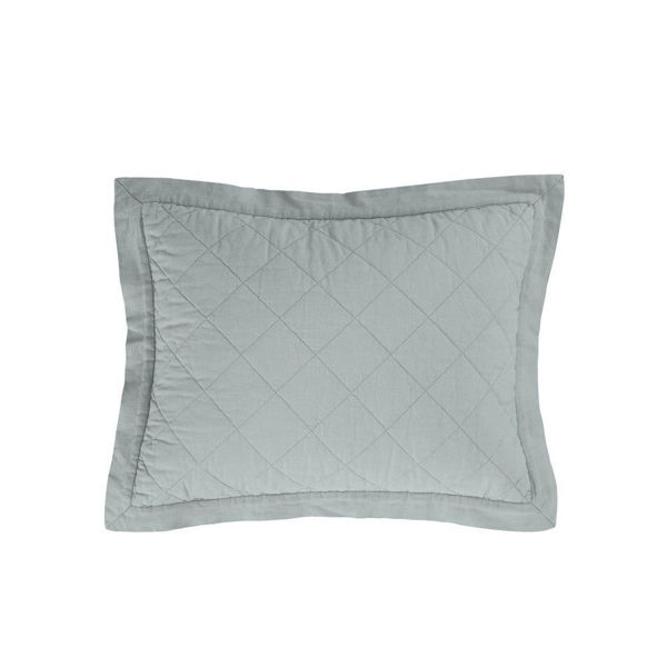Picture of Diamond Linen Quilted Boudoir Pillow - Seaglass
