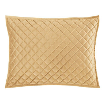 Picture of Velvet Diamond Quilted Sham - Pair - Gold - Standa