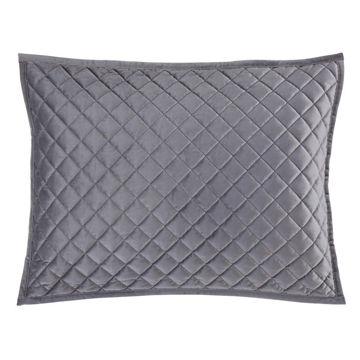Picture of Velvet Diamond Quilted Sham - Pair - Gray - Standa