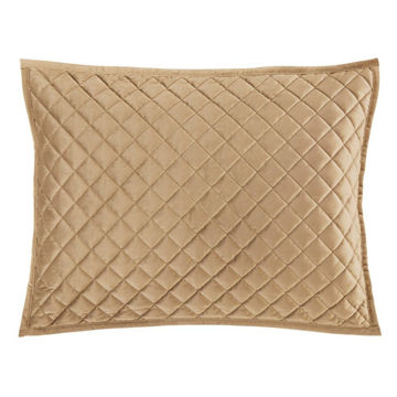 Picture of Velvet Diamond Quilted Sham - Pair - Tan - Standar