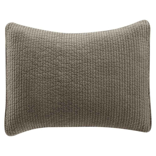 Picture of Stonewashed Cotton Quilted Velvet 34" Sham - Taupe