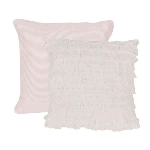 Picture of Pink Paisley Eyelet Pillow