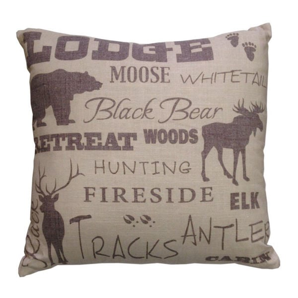 Picture of Lodge Text Collage Pillow