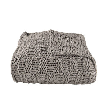 Picture of Chess Knit Throw - Taupe