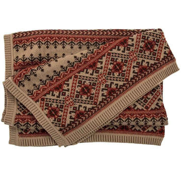 Picture of Fair Isle Knit Throw - Brown