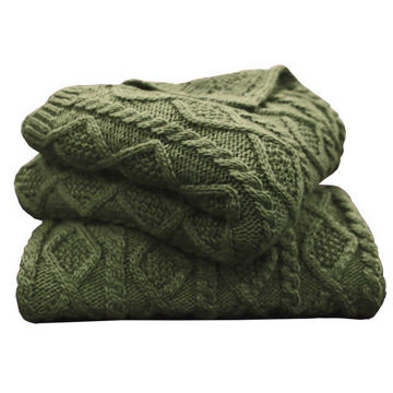 Picture of Cable Knit Throw - Green