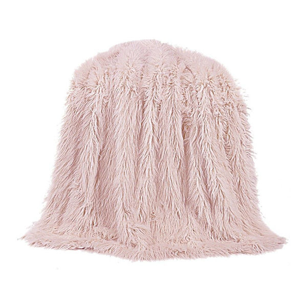 Picture of Mongolian Fur Throw - Blush