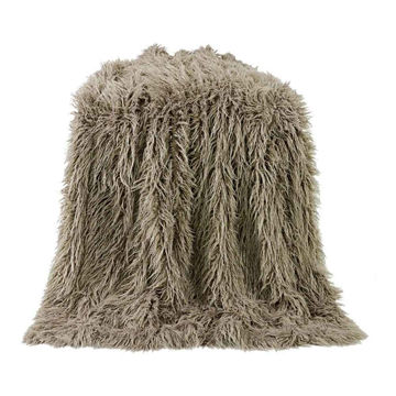 Picture of Mongolian Faux Fur Throw - Tan