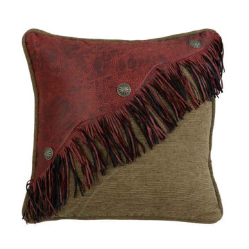 Picture of San Angelo Diagonal Red Faux Leather Design