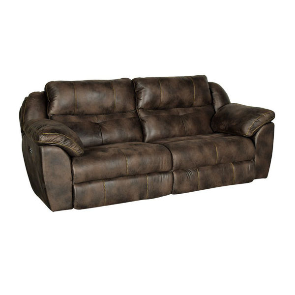 Bear Power Reclining Sofa In Dusty American Home Furniture Store and