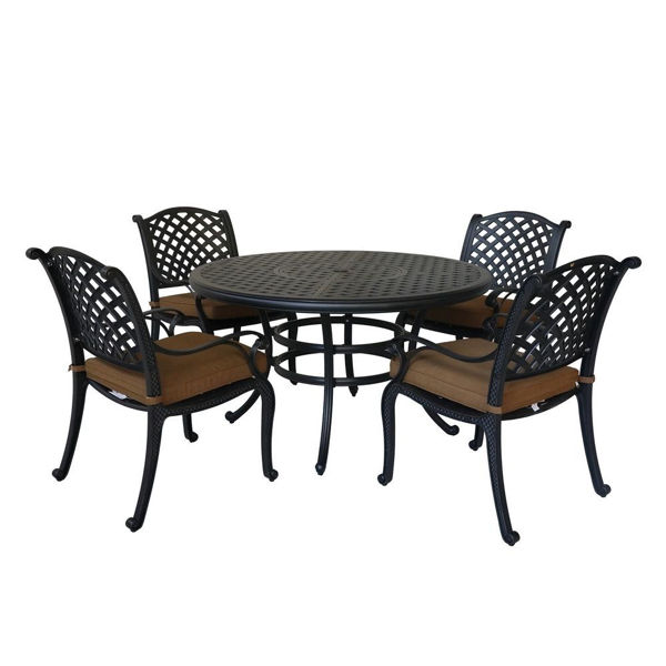 Picture of Taos 2 Outdoor 5-Piece Patio Set with Arm Chairs